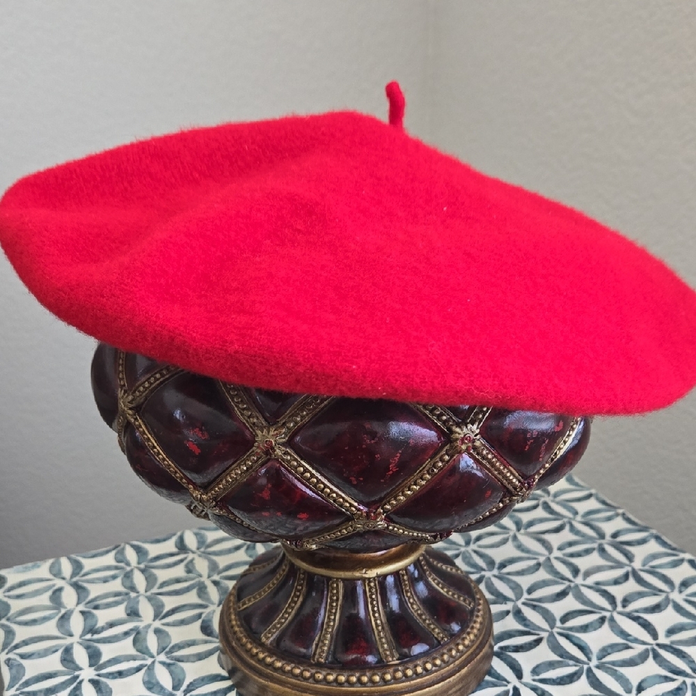 100% Wool Red Beret